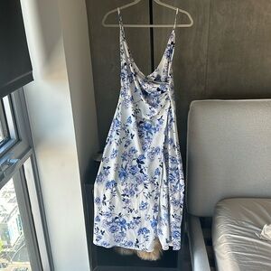 Urban outfitters Lily Satin wrap midi dress